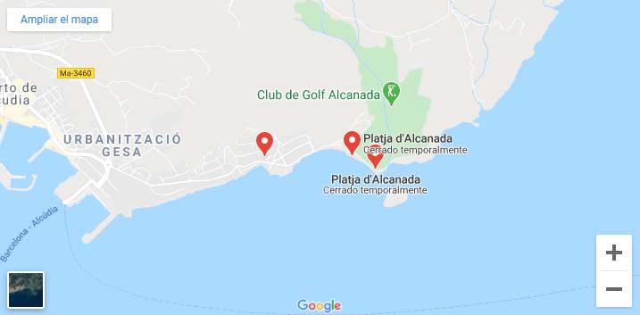 mapa playa de alcanada